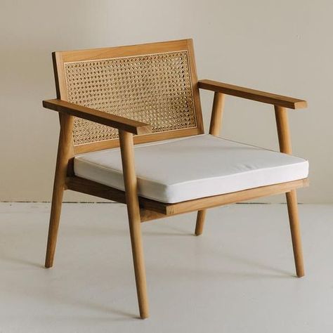 Volt Teak Rattan Lounge Chair
